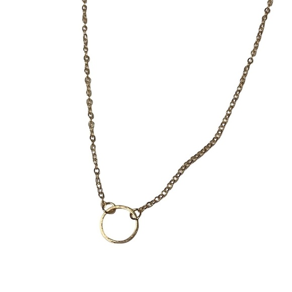 Gold ring pendant necklace - Picture 3 of 6